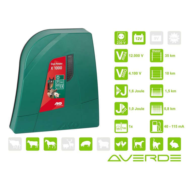 Gjerdeapparat AKO X1000 Duo 12V/230V - Bilde 2
