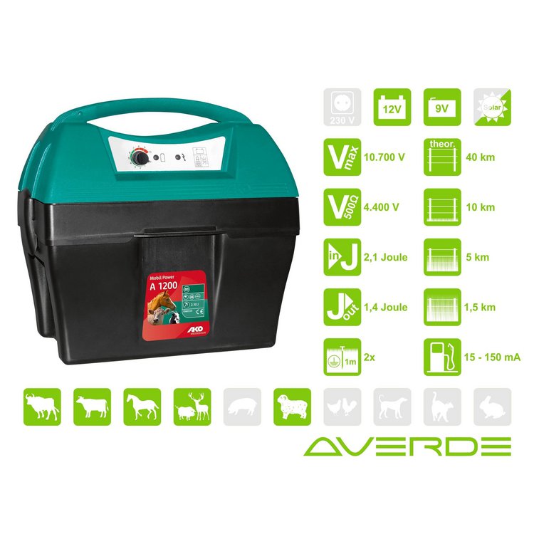 Gjerdeapparat AKO Mobil power 1200 12 Volt - Bilde 3