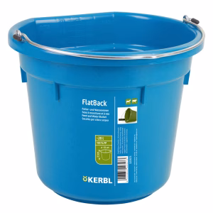Bøtte flatback 20 ltr  lys blå